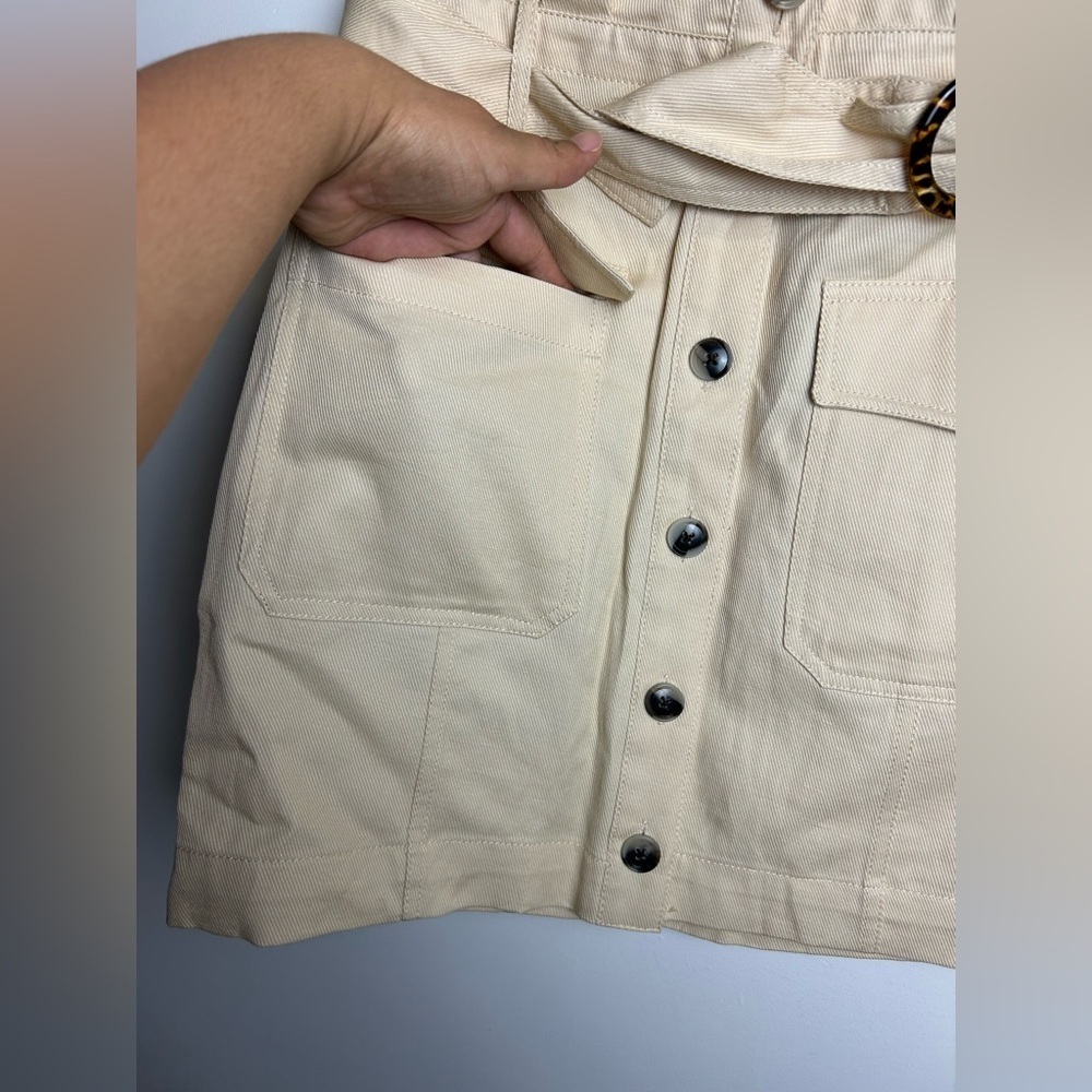 NWT Banana republic 10 Mini Skirt High rise Button Down Old Money office career - Picture 4 of 12